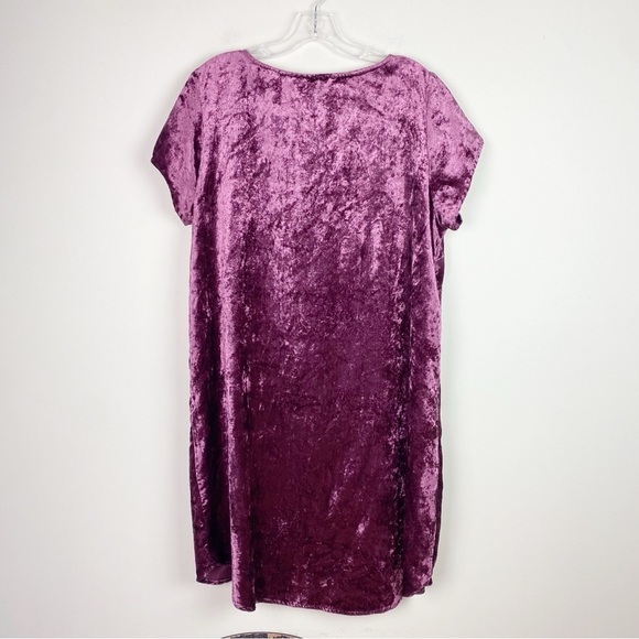 Soft Surroundings Cranberry Velvet Holiday Dress size Large Tall - Picture 9 of 11